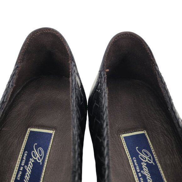 NEW Vintage Bragano Exotic Crocodile Leather Dress Shoes Mens 13N Brown Black main image 6